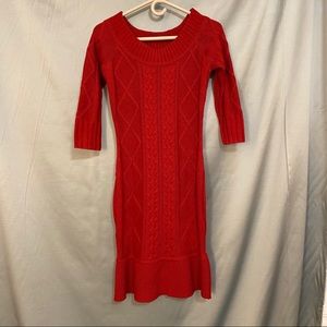 Red Sweater Dress by Moda International size XS